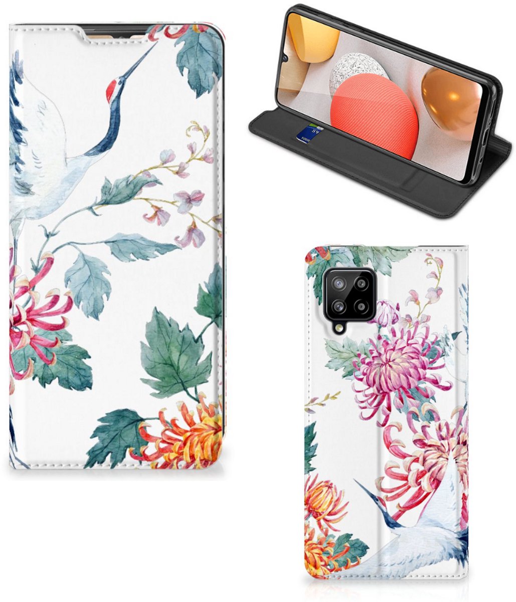Samsung Galaxy A42 Hoesje maken Bird Flowers