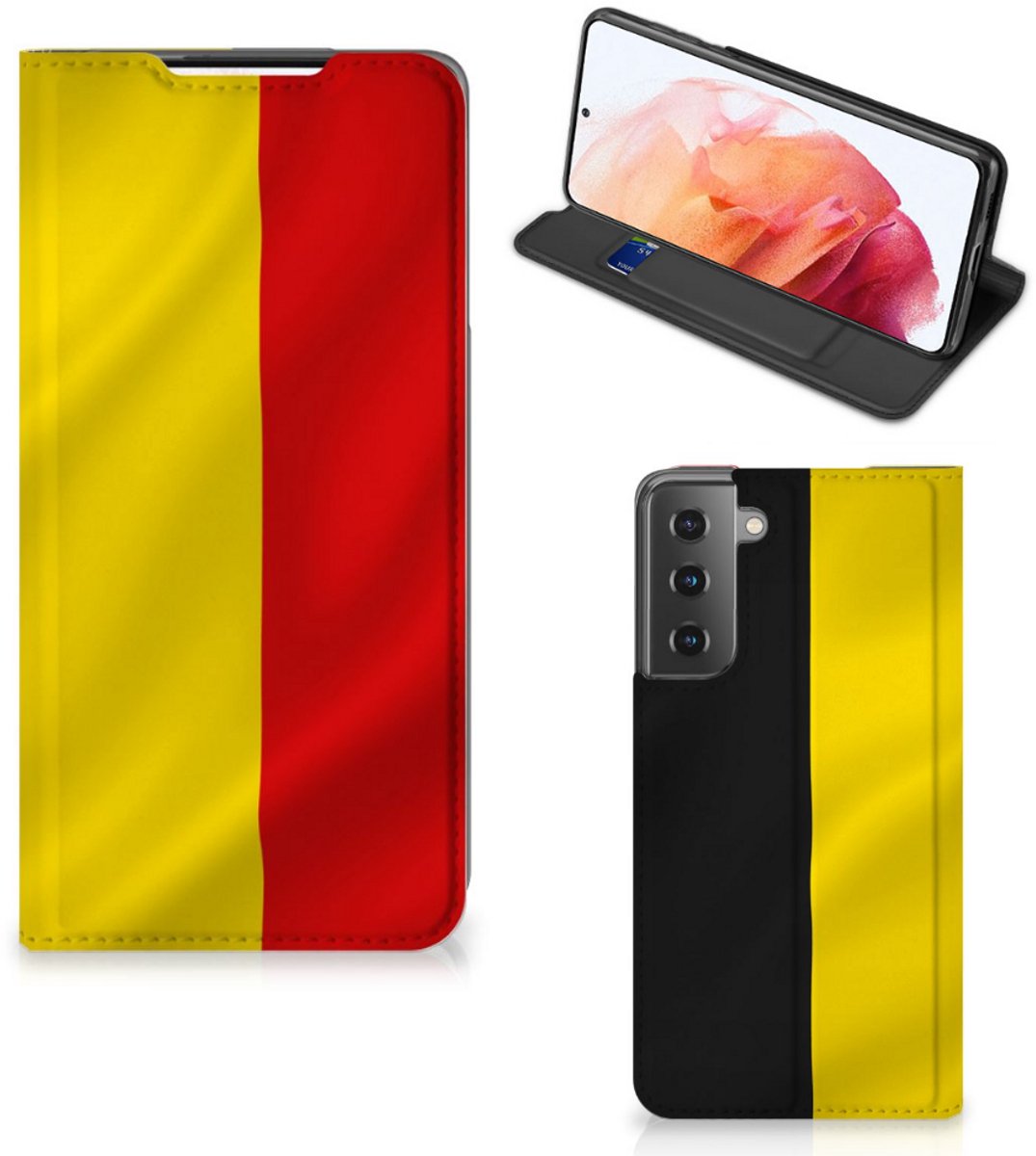 Samsung Galaxy S21 Standcase Belgische Vlag