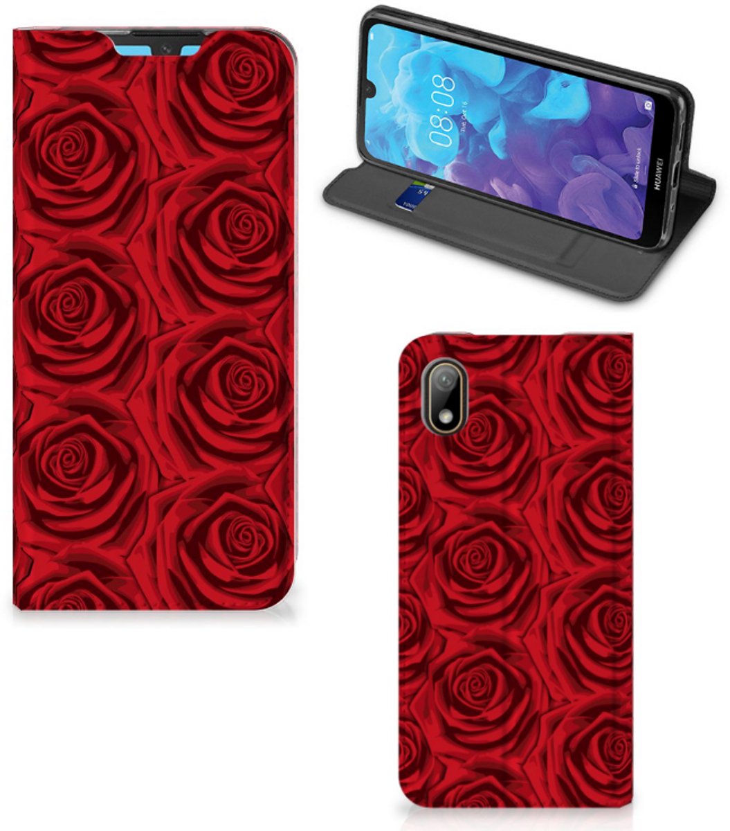 Huawei Y5 (2019) Smart Cover Red Roses