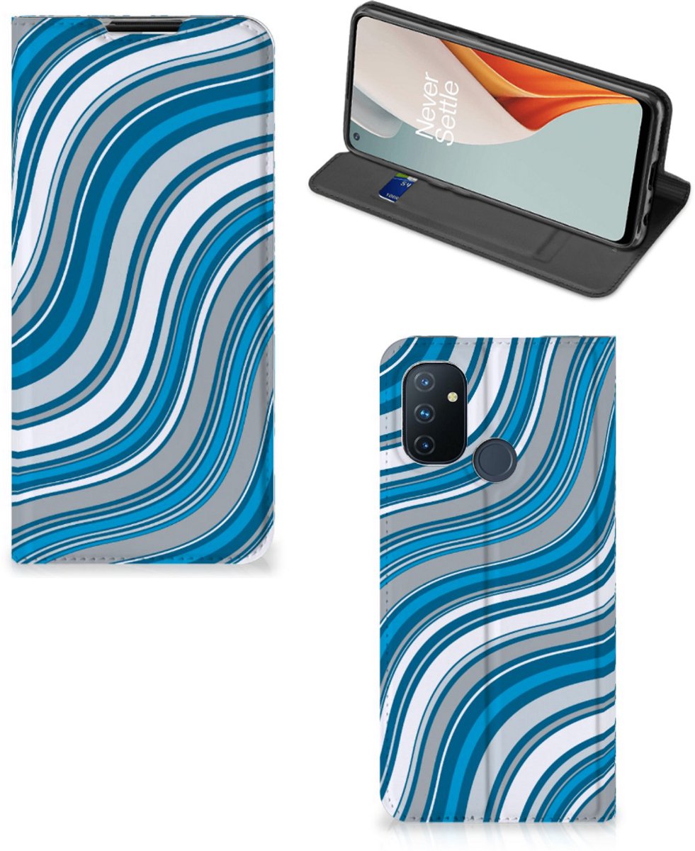 OnePlus Nord N100 Hoesje met Magneet Waves Blue