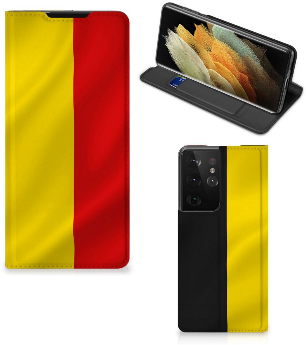 Samsung Galaxy S21 Ultra Standcase Belgische Vlag