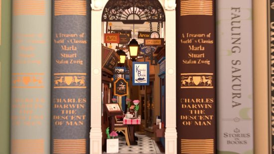 Robotime Book Nook Arcade Dating | Book Nook | TGB10 | Knutselen | Bouwpakket | Hobby | Boeken | Creatief | Miniatuur