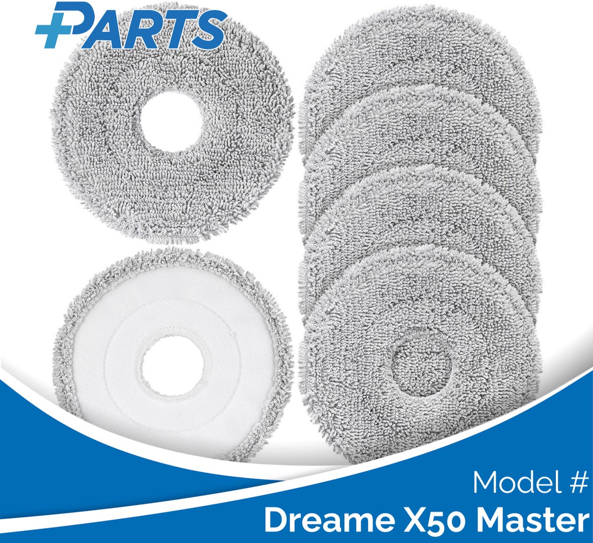 Dreame X50 Master Dweilpads (6 Stuks, Plus.Parts® alternatief voor RMP8)