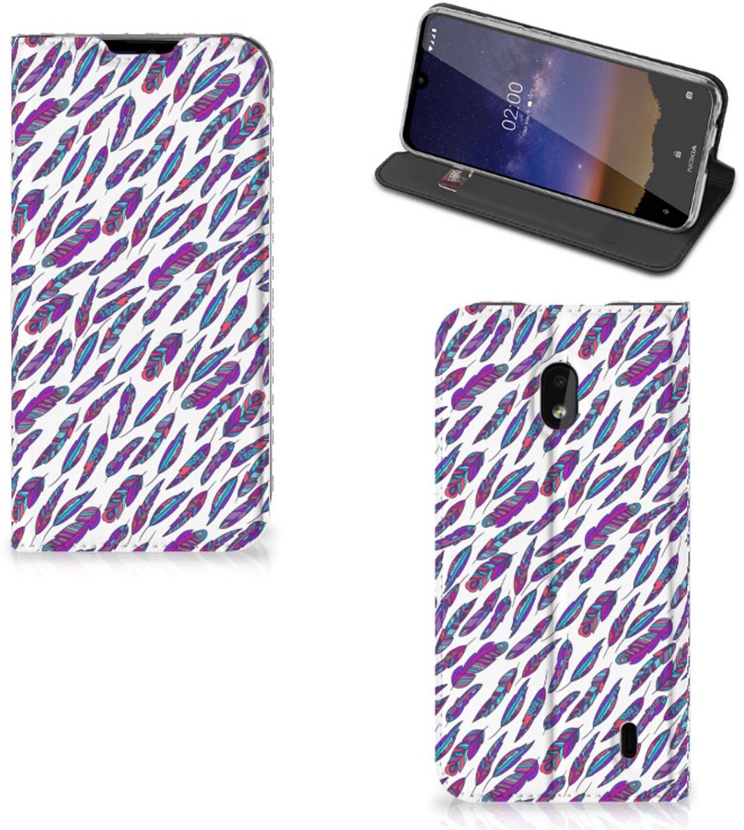 Nokia 2.2 Hoesje met Magneet Feathers Color