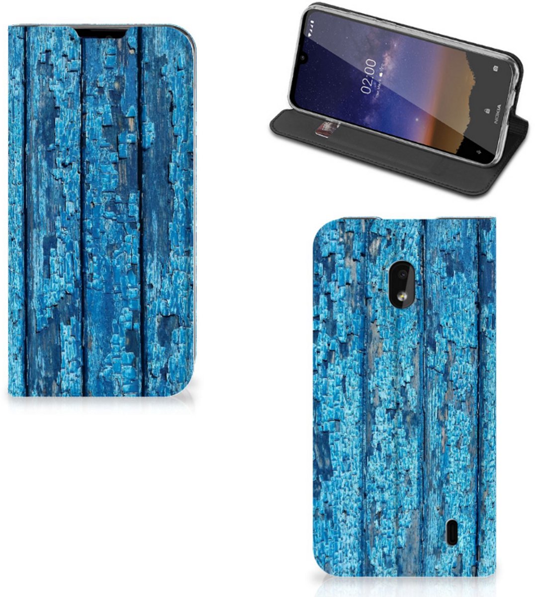 Nokia 2.2 Book Wallet Case Wood Blue