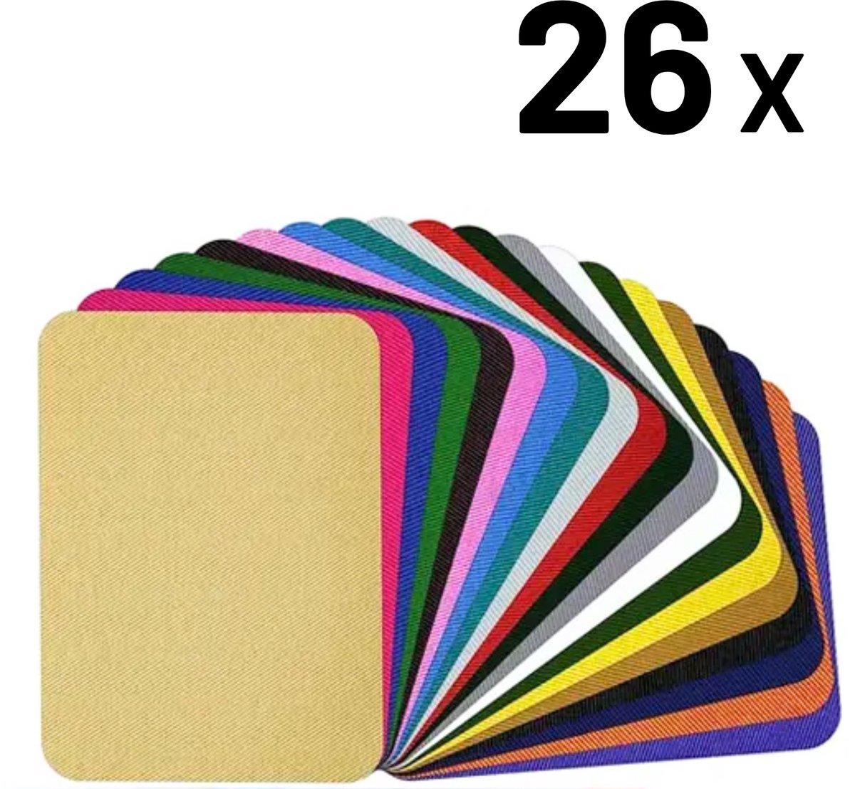 QUARKZMAN Opstrijkpatches voor kleding, stoffen reparatiepatches om op te strijken, 10 x 9 cm voor kleding, broeken, tassen, reparatie van gaten en decoratie, verpakking van 10 (bruin