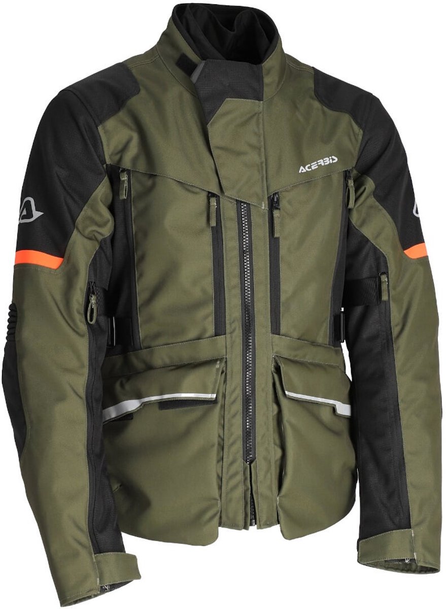 Acerbis X-Rover Groen Oranje Waterdichte Textiele Motorjas - Jas