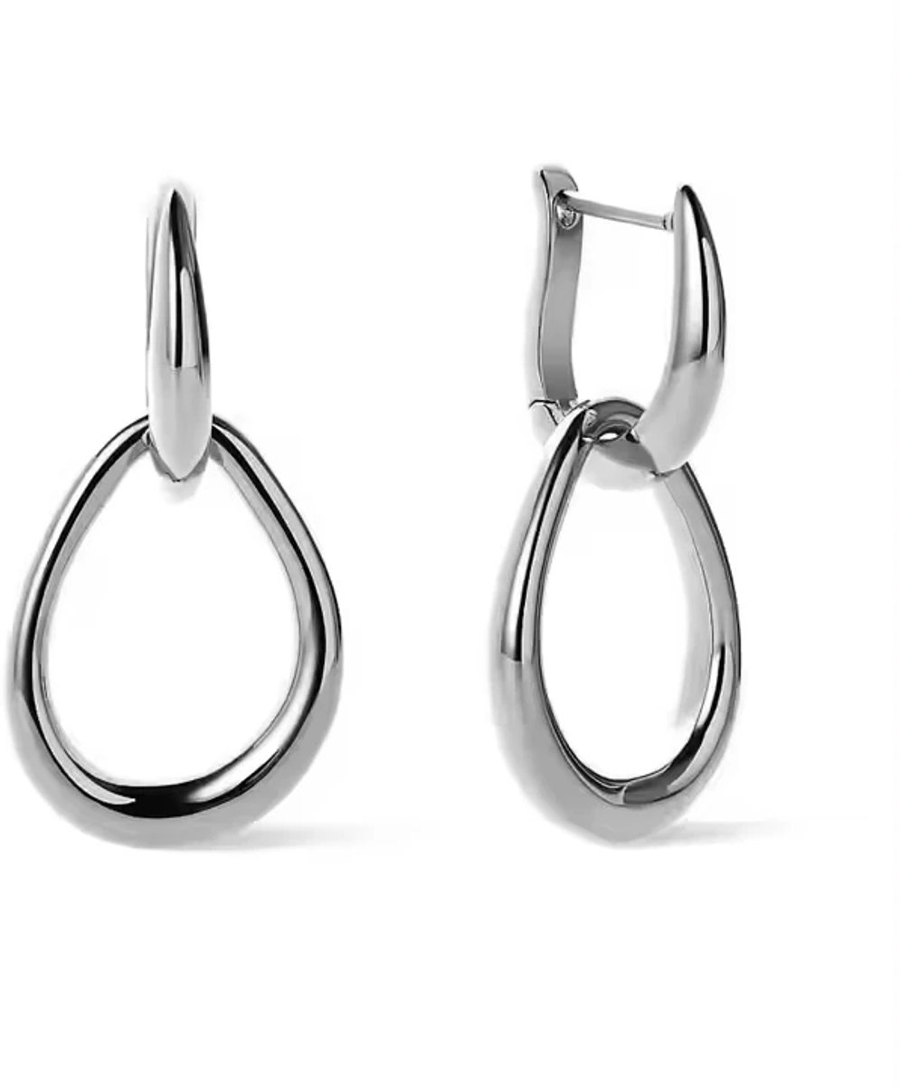 Statement oorbel zilver/Bling-it