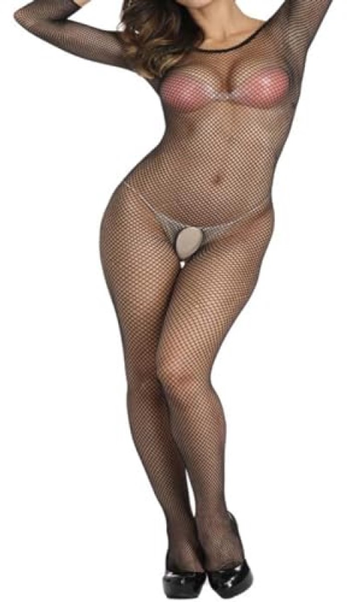 Zwarte bodystocking set voor dames - 7 verschillende modellen - rekbaar maillot
