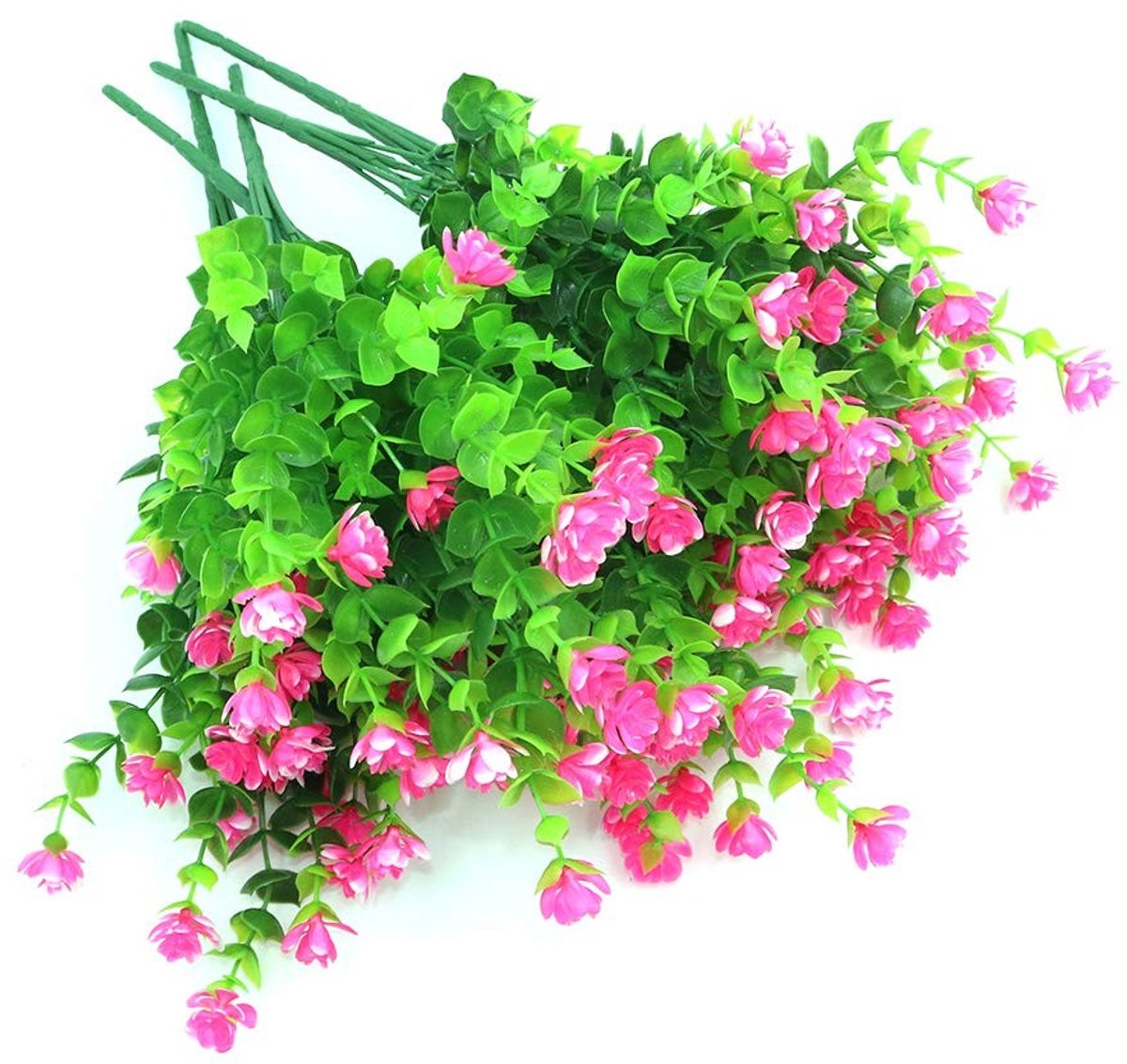 Allecto - Kunstbloem - Eucalyptus - Bruiloft - Roze - Decoratie - Nepplant - Binnen en buiten - Roze boeket