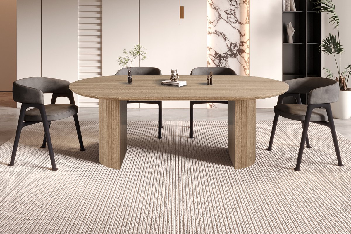 Rousseau Tafel 'Lagos' 220 cm Ovaal Decor Eik Naturel