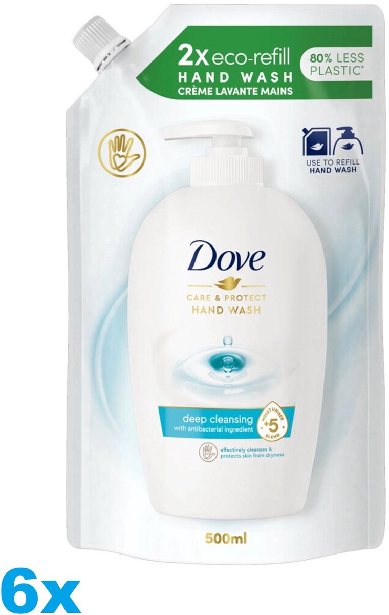 Dove Handzeep Navulling Deep Cleansing - 6 x 500 ml - Voordeelverpakking