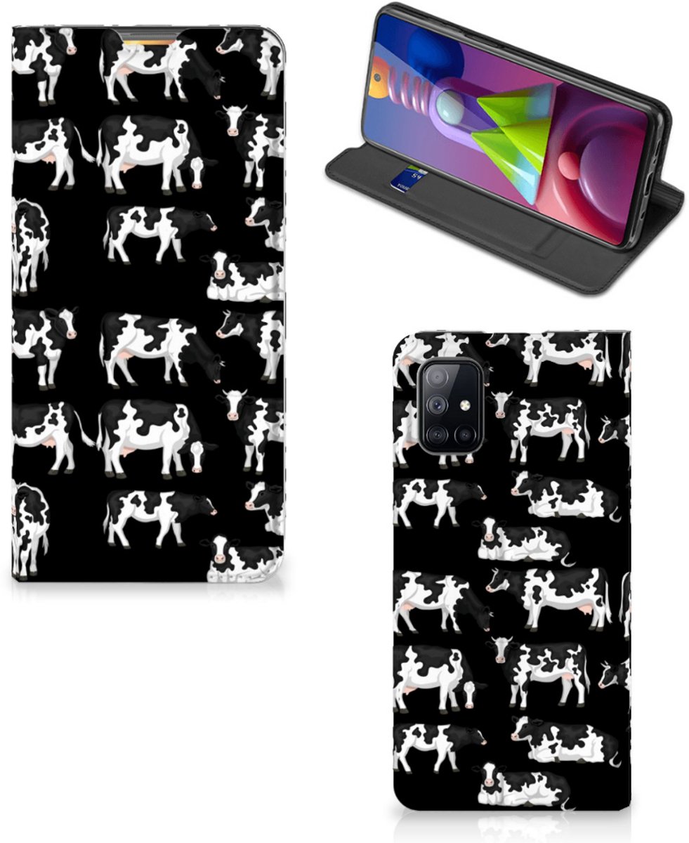 Book Case voor Samsung Galaxy M51 Hoesje maken Koetjes