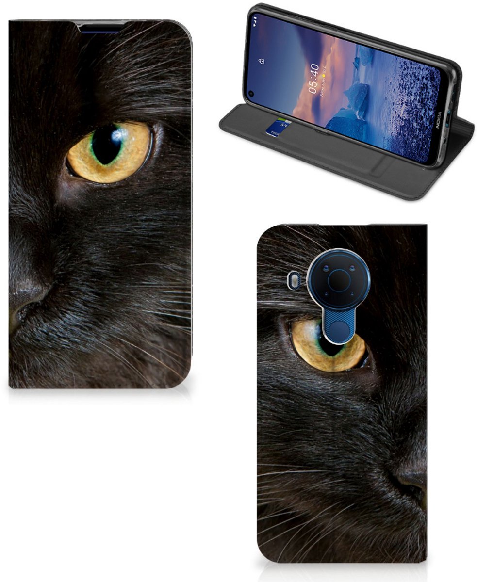 Nokia 5.4 Hoesje maken Zwarte Kat
