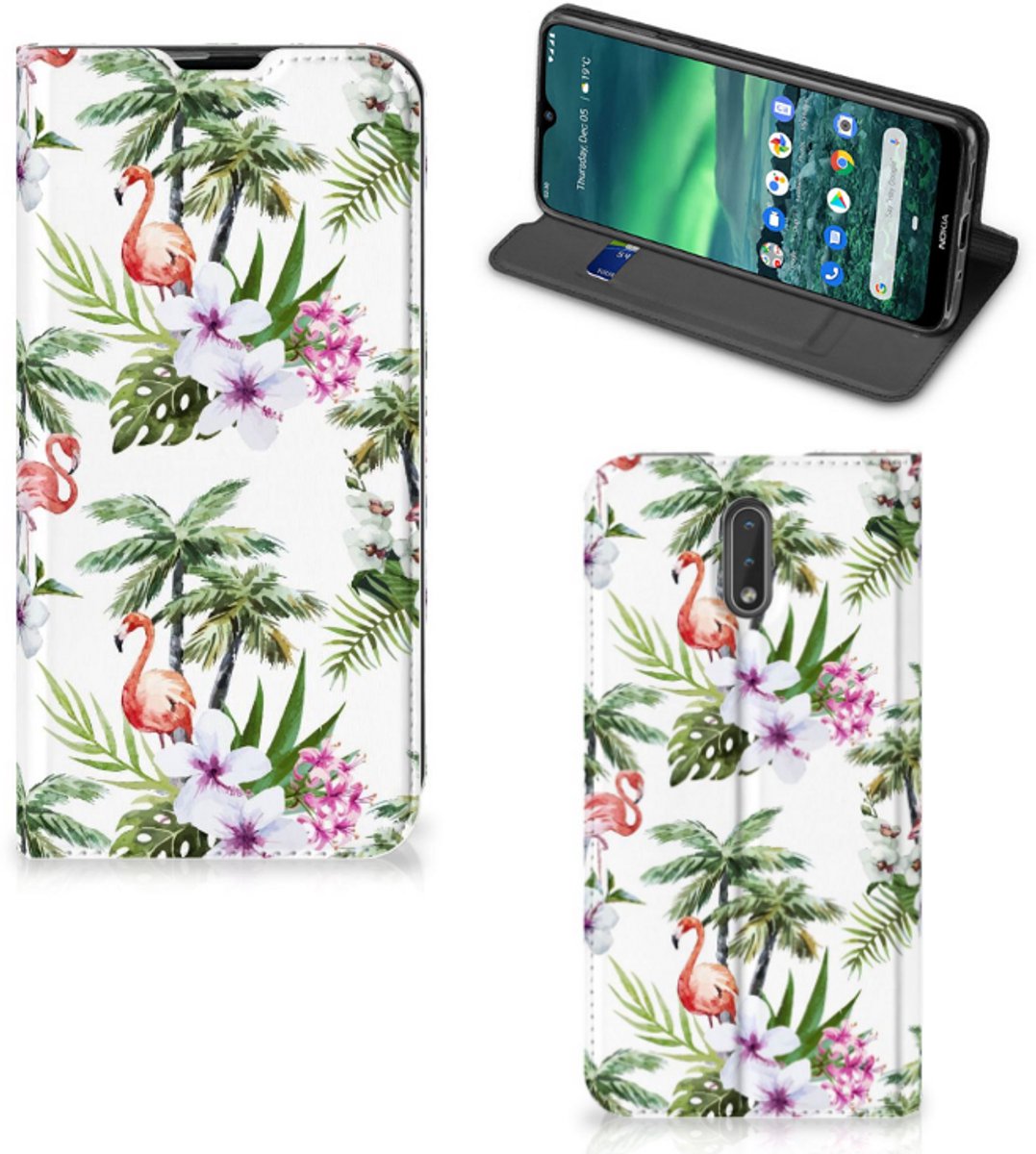 Nokia 2.3 Hoesje maken Flamingo Palms