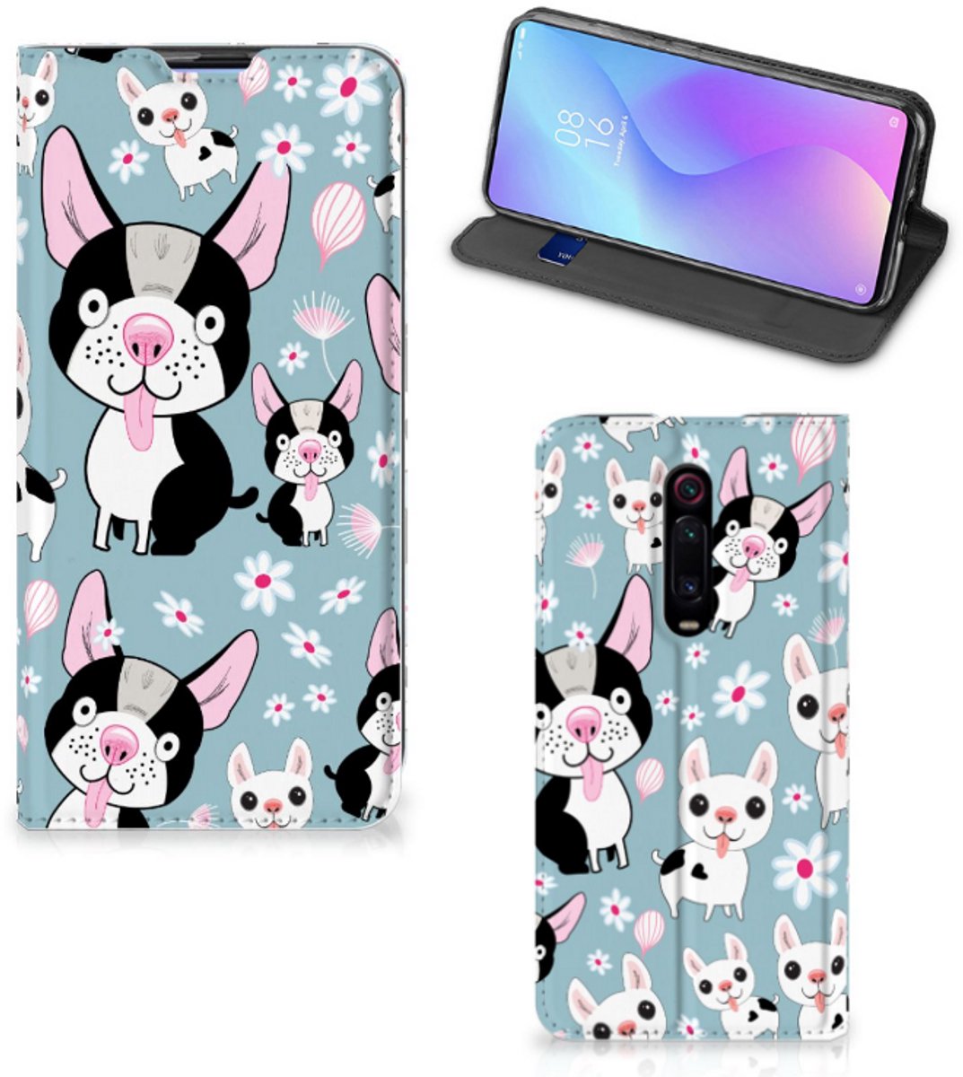 Book Case voor Xiaomi Redmi K20 Pro Hoesje maken Hondjes