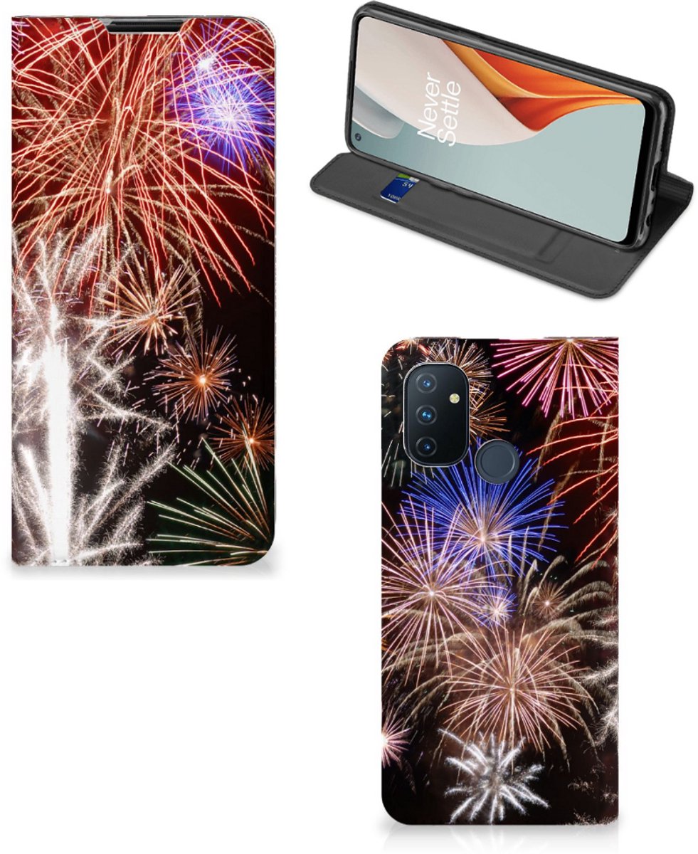 OnePlus Nord N100 Hippe Standcase Vuurwerk