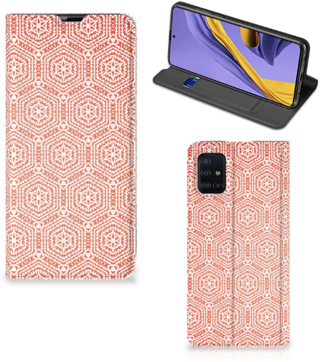 Samsung Galaxy A51 Hoesje met Magneet Pattern Orange