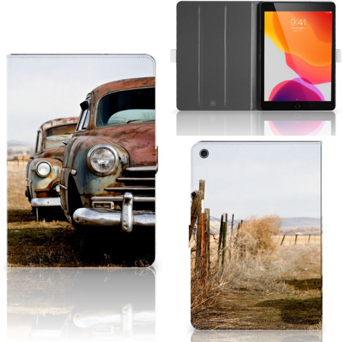 iPad 10.2 2019 | iPad 10.2 2020 | 10.2 2021 Tablet Hoesje met foto Vintage Auto