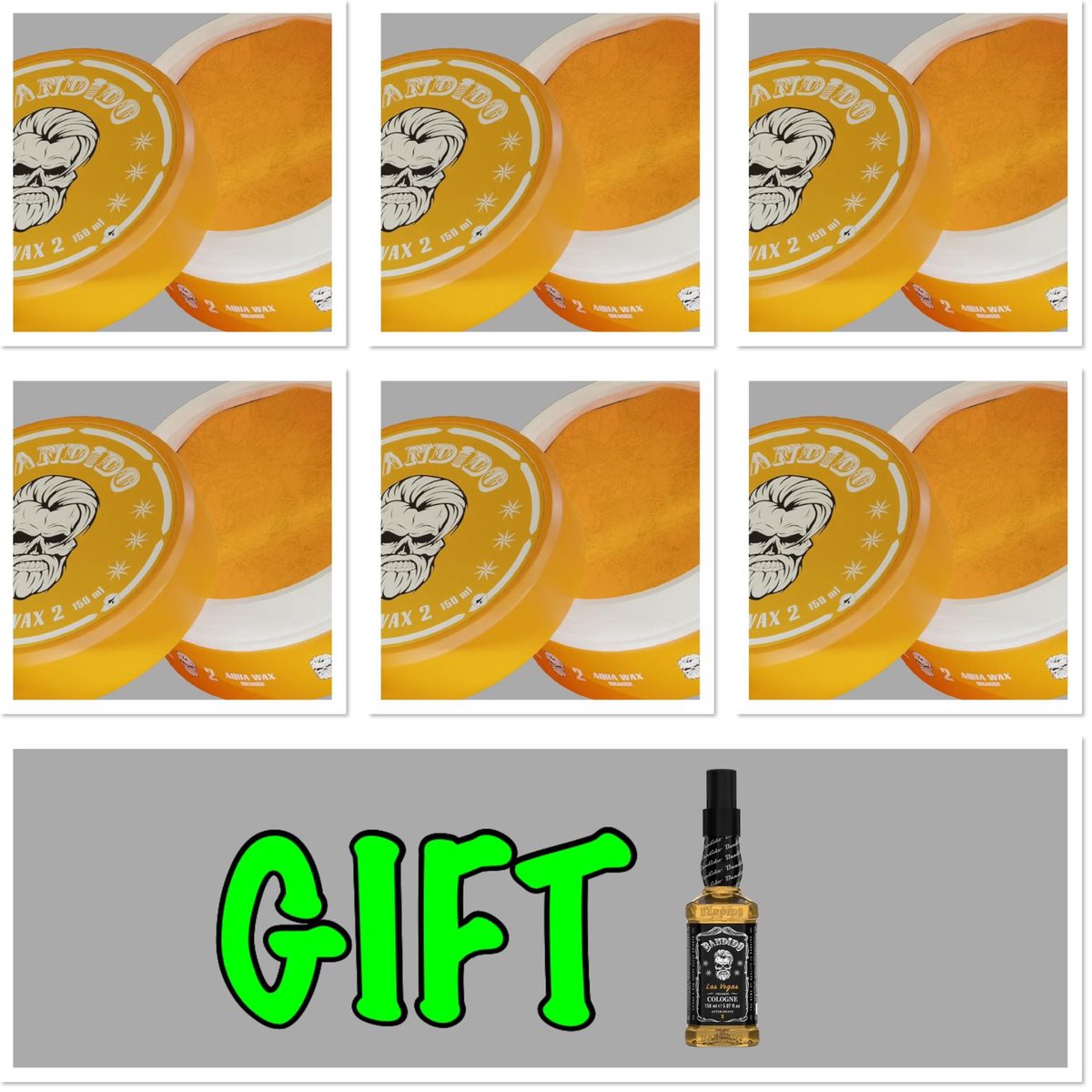 Bandido Aqua Wax 2 - 6x 150ml. + 1x Cologne 150ml GRATIS