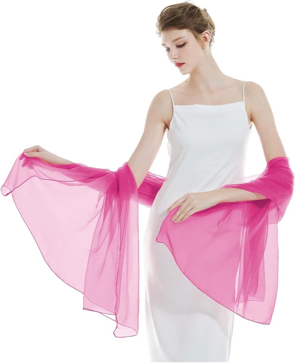 Dames Sjaal - Lange Sjaal - Feestelijke Accessoire - Zacht en Licht - One Size - Meerdere Kleuren