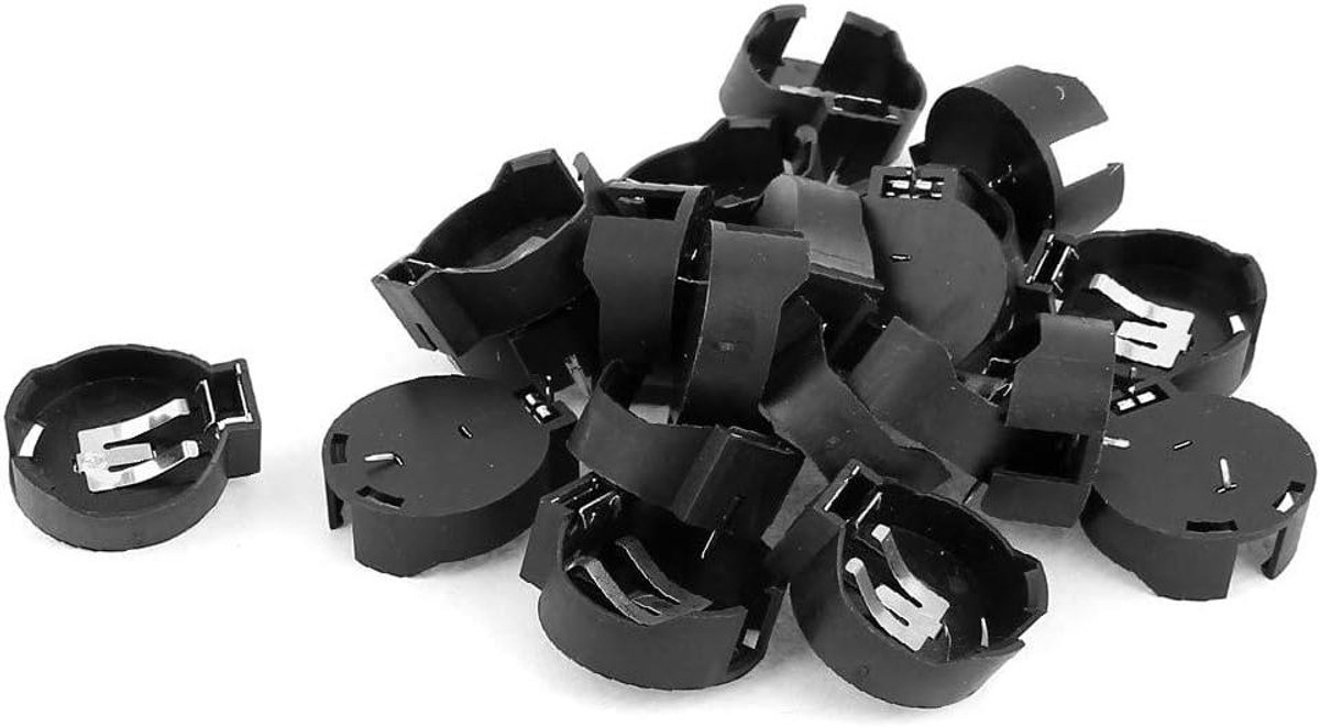Batterij Houders - Knopcel Cases - Apparaten Voeden - Plastic Constructie - 20 Stuks - Transparant