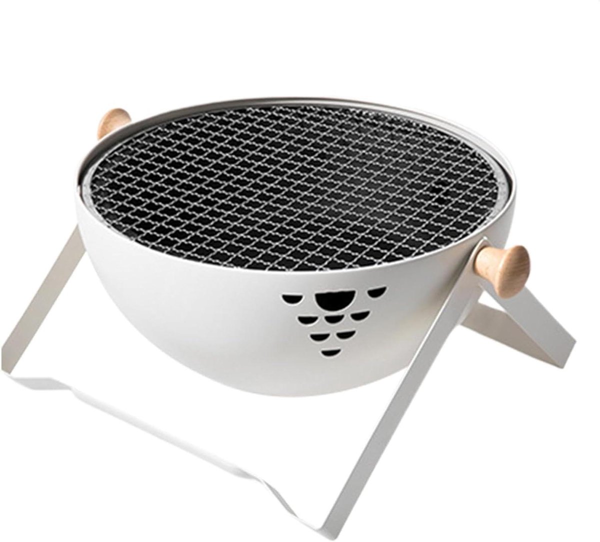 Draagbare Houtskooloven - Inklapbare Grill - Buiten Koken - Efficiënte Luchtcirculatie - 216 x 356 x 216 cm - Wit