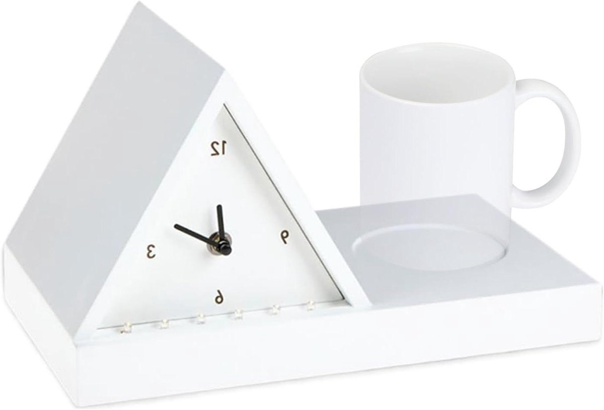 Lichtwekker met Opslag - Nachtkastje Organizer - Rustige Slaapkamer - Verstelbaar Leeslicht - 30 cm - Wit