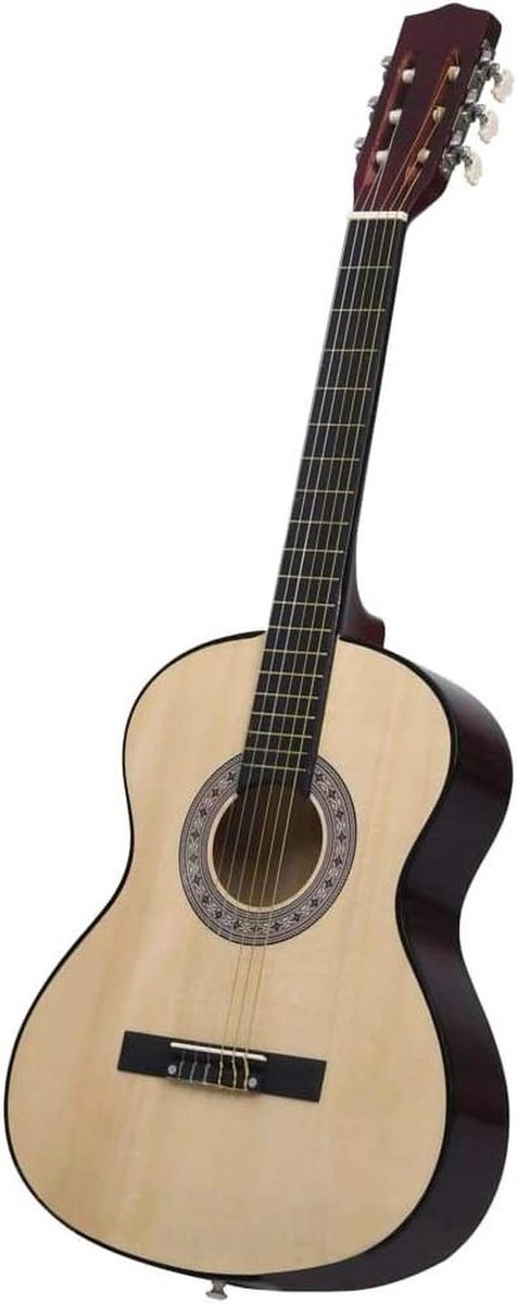 Akoestische Gitaar - Klassieke Gitaar - Muziek Leren - Massief Lindehout - 39 Inch - Licht Hout