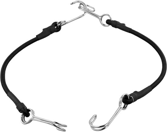Set van 20 Elastische Bagage Tensioners met Haken - 30 cm Zwarte Rubber Tensioners voor Fietsen, Kamperen en Vervoer — afbeelding 3