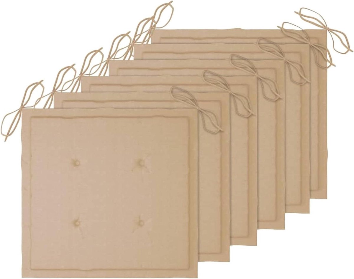 Tuinstoelkussens Set - Buiten Kussens - Comfortabel Zitten - Universeel Design - 40x40x4 cm - Beige