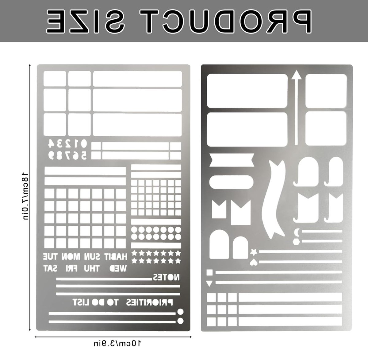 Herbruikbare Kalendervormpjes voor Dagboeken, Notitieboeken en Scrapbooks - Set van 2 Stuks, Creatieve Knutseltemplates — cadeau in Kalenders & Planners - foto 2