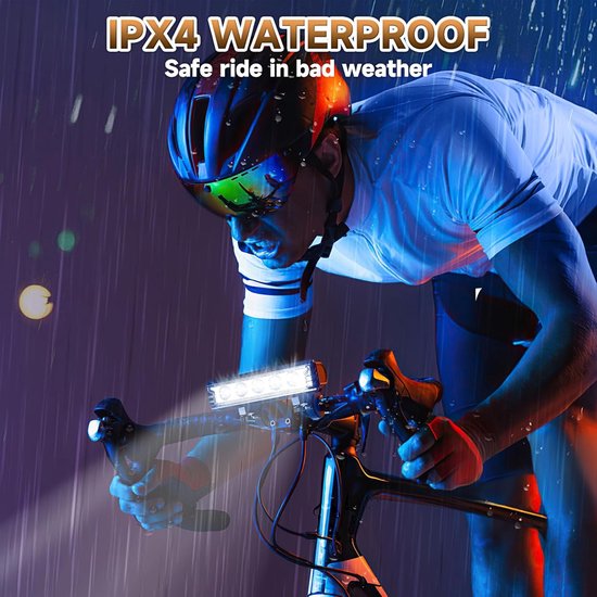 2800 Lumen E-bike Koplamp - Fietslicht - Fietslamp - Fietsverlichting -Fietsverlichting - Geconcentreerd licht - 5 LED - 5 Standen - 6400mAh - IPX5 Waterdicht — afbeelding 2