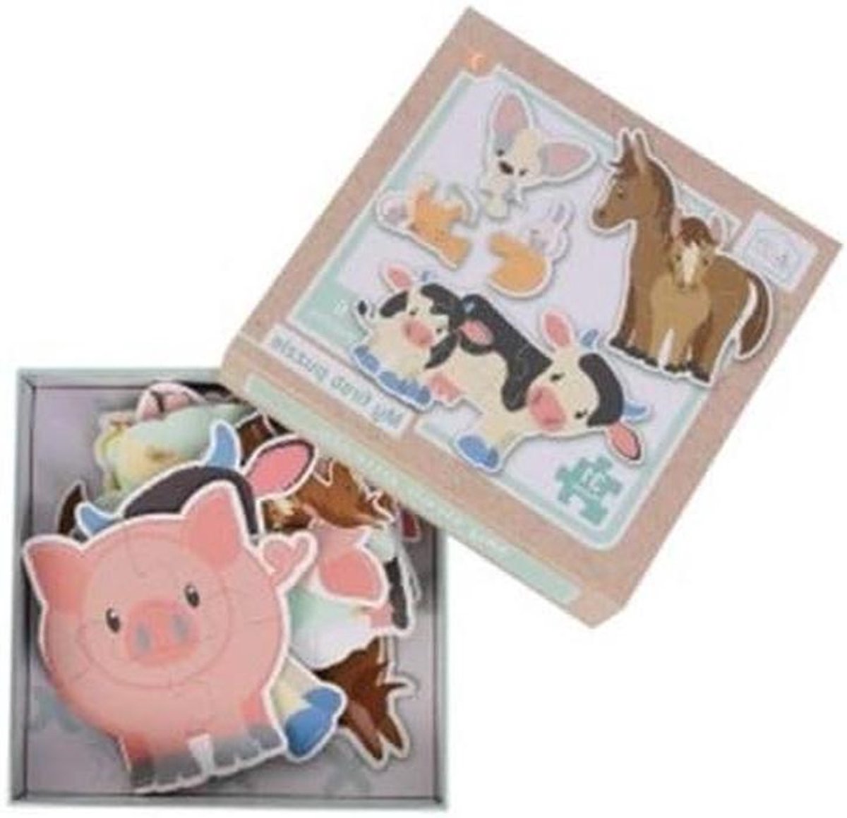 Eerste Puzzel - Kinderpuzzel - Kind Ontwikkeling - Grote Stukken - 4 Stukken - Multicolor