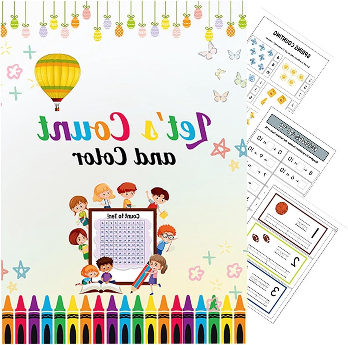 Schrijfboek Kinderen - Uitwisbaar Leerboek - Letters Leren - Herhaalbare Oefeningen - 25 x 18 cm - Gekleurd