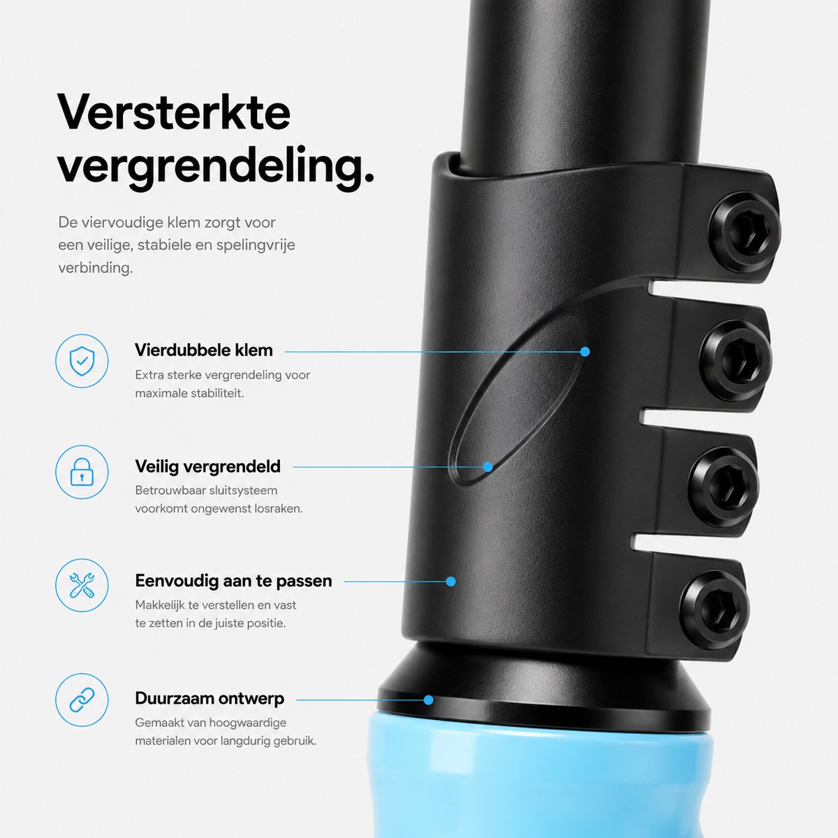 Suotu Stuntstep - Step - Kinderstep - Silent axle - Speelgoed Jongens/Meisjes - Aluminium - Blauw/Zwart — afbeelding 4