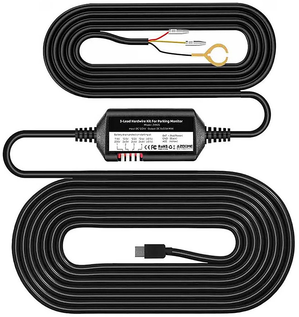 AZDOME JYX05 USB-C Permanente Voeding 3-Draads voor 24-uurs Parkeermodus