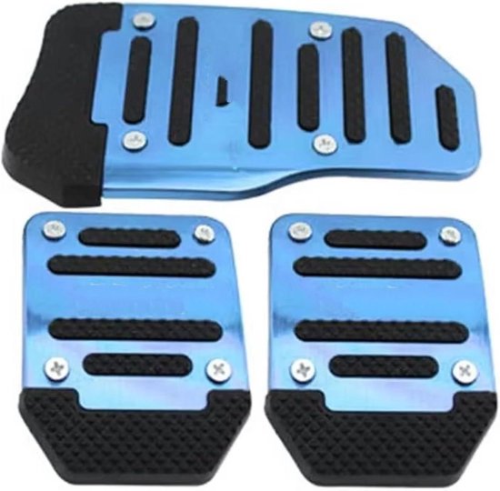 Pedaal Covers - Auto Interieur - Veiliger Rijden - Antislip Aluminium - 3 Stuks - Blauw — afbeelding 2
