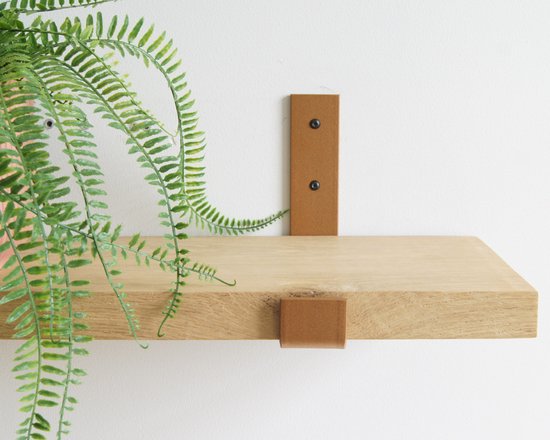 STERKSTAEL Odin Industriële Plankdrager Cortenstaal - Stalen Wandplank Steun - Voor plank van 20 cm - Kleur Brons Roestig Bruin - Inclusief Bevestigingsmateriaal - Poedercoating - Wandsteun - 1 stuk