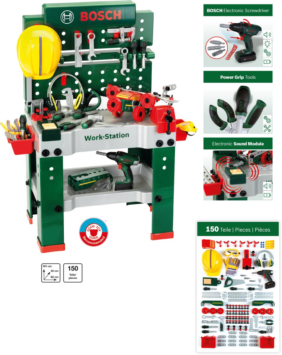 Klein Toys Bosch mini - werkbank No.1 - incl. accessoires - Speelgoed gereedschap — afbeelding 11