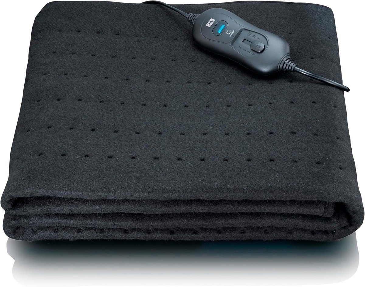 Elektrische Deken - Verwarmingsdeken Opladen - Extra Warmte - 3 Temperatuurstanden - 80 x 150 cm - Zwart