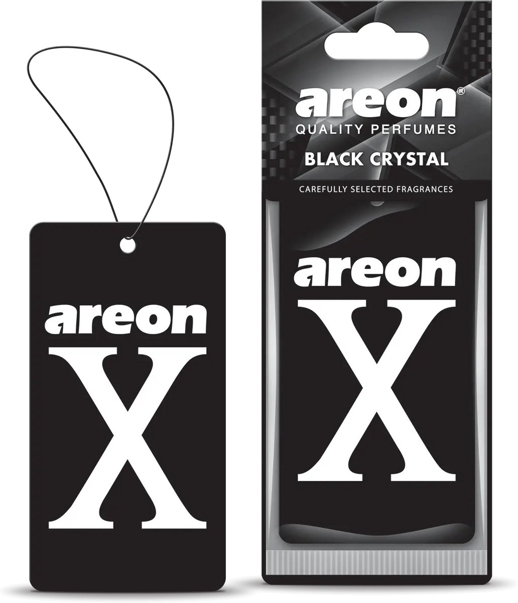 AREON X-BLACK CRYSTAL-auto luchtverfrissers-papieren geurganger-Black Crystal geur-langdurige werking