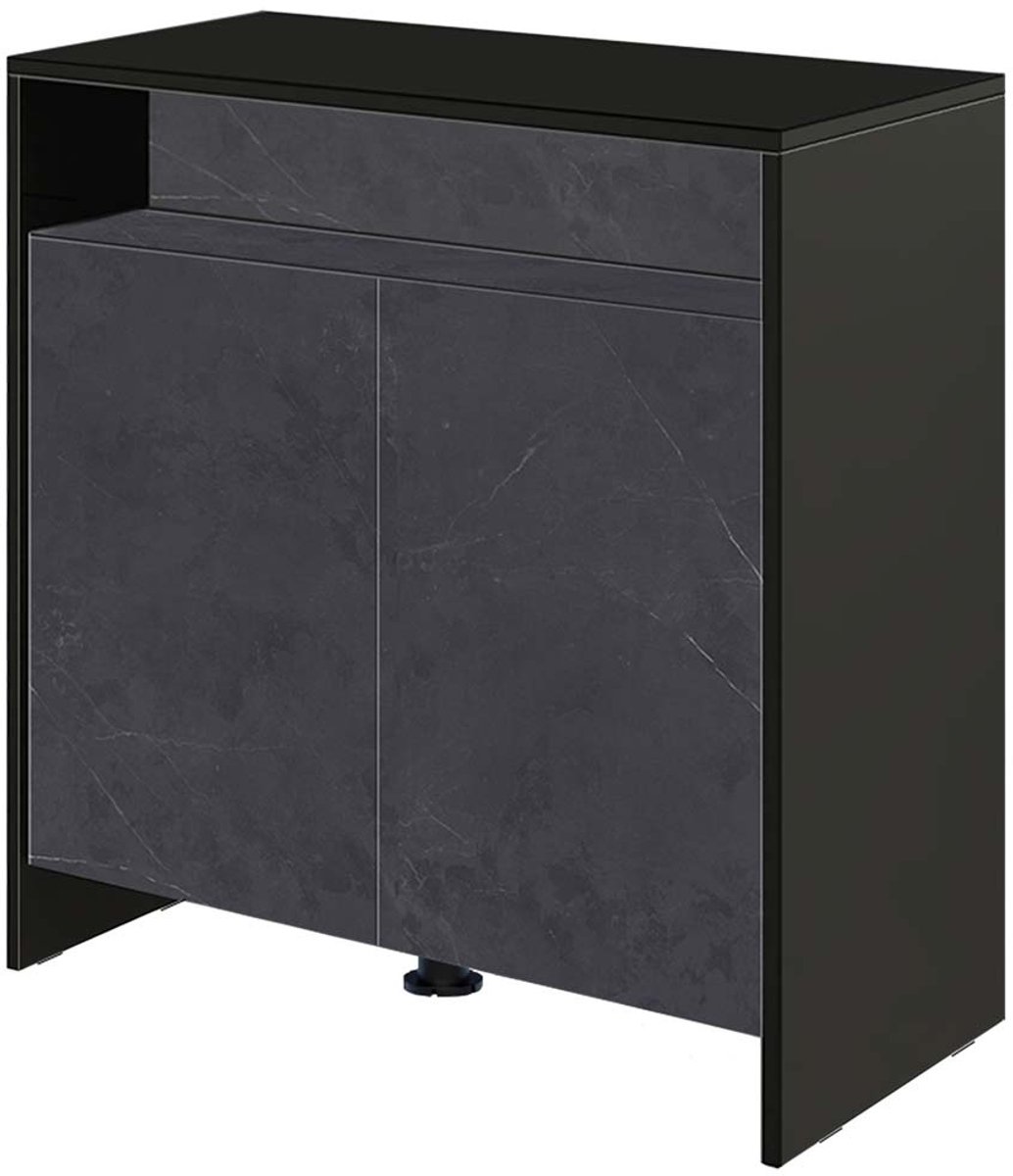 Ciano Aquariumkast voor 60 cm aquarium | 60 x 30 x 63 cm | Black Marble of Oak Oasis Black marble