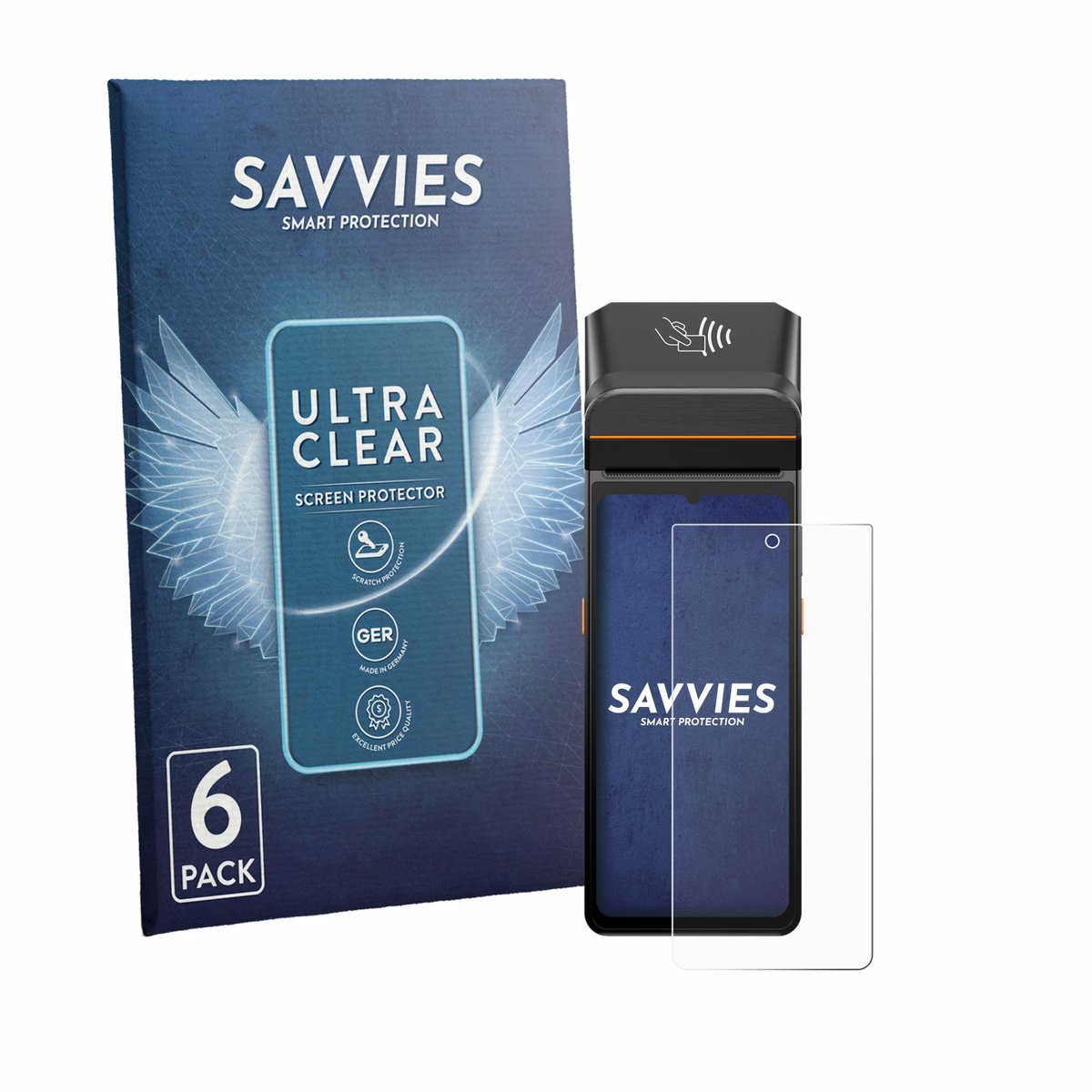 Savvies - Screenprotector voor Brainsport myPAD - Folie Beschermfolie transparant 6 Stuks