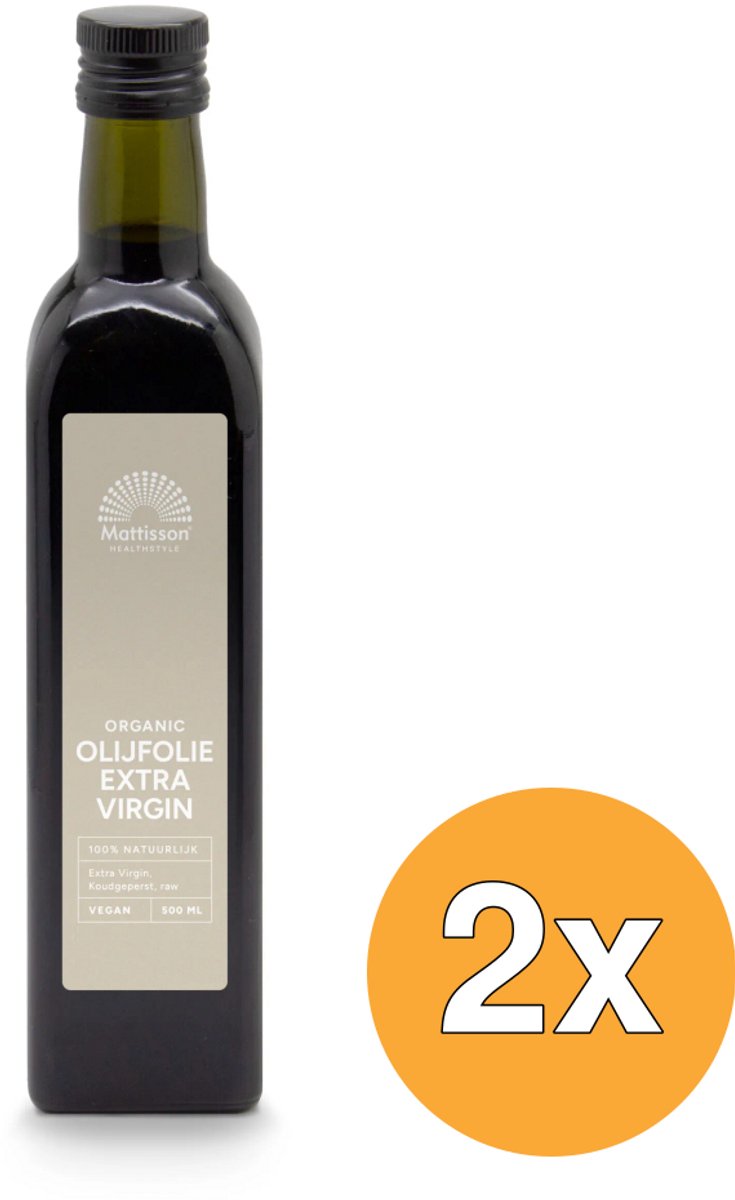 2x Mattisson Organic Olijfolie Extra Virgin (500 ml)