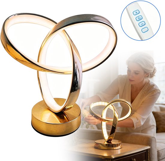 Nachtlampje - LED-Aanraak Spiraalvormige Bureaulamp - Dimbare Nachtlamp - Moderne Nachtlamp Met 3 Kleurtemperaturen