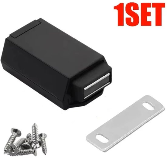 Zwarte USB-lader en schroeven.