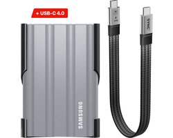 CRAP.SUPPLY® SCREENMOUNT - Magnetische SSD Houder - Samsung T7 Shield - USB-C 4.0 Kabel - Carbon Fiber Bundel