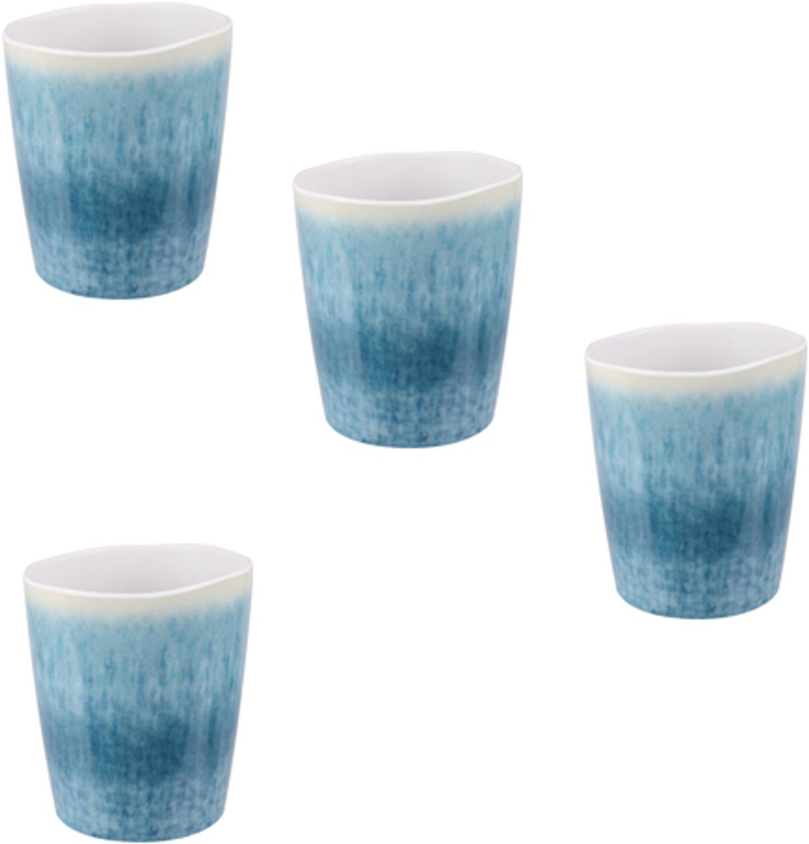 Excellent Houseware - beker - duurzame drinkbeker - per 4 stuks - serviesset