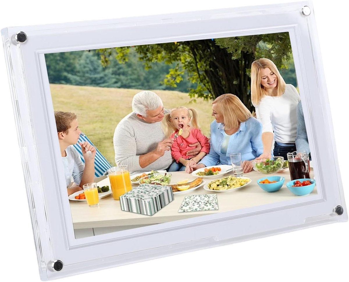 Digitale Fotolijst - Smart WiFi Frame - Foto's Delen - Touchscreen HD Scherm - 101 Inch - Wit